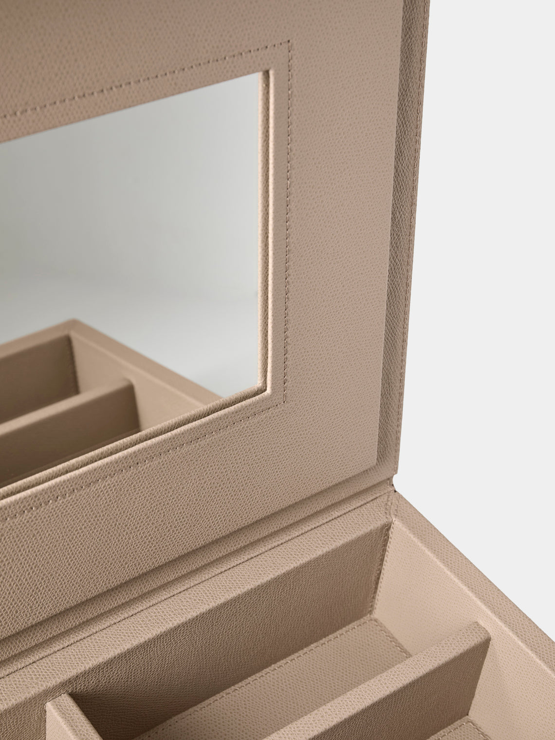 Giobagnara - Monogram Leather Glasses Box - Beige - ABASK