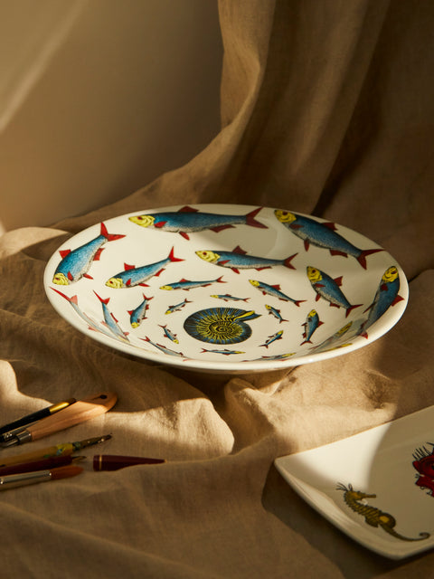 Fornasetti - Vortice Hand-Painted Porcelain Centrepiece -  - ABASK