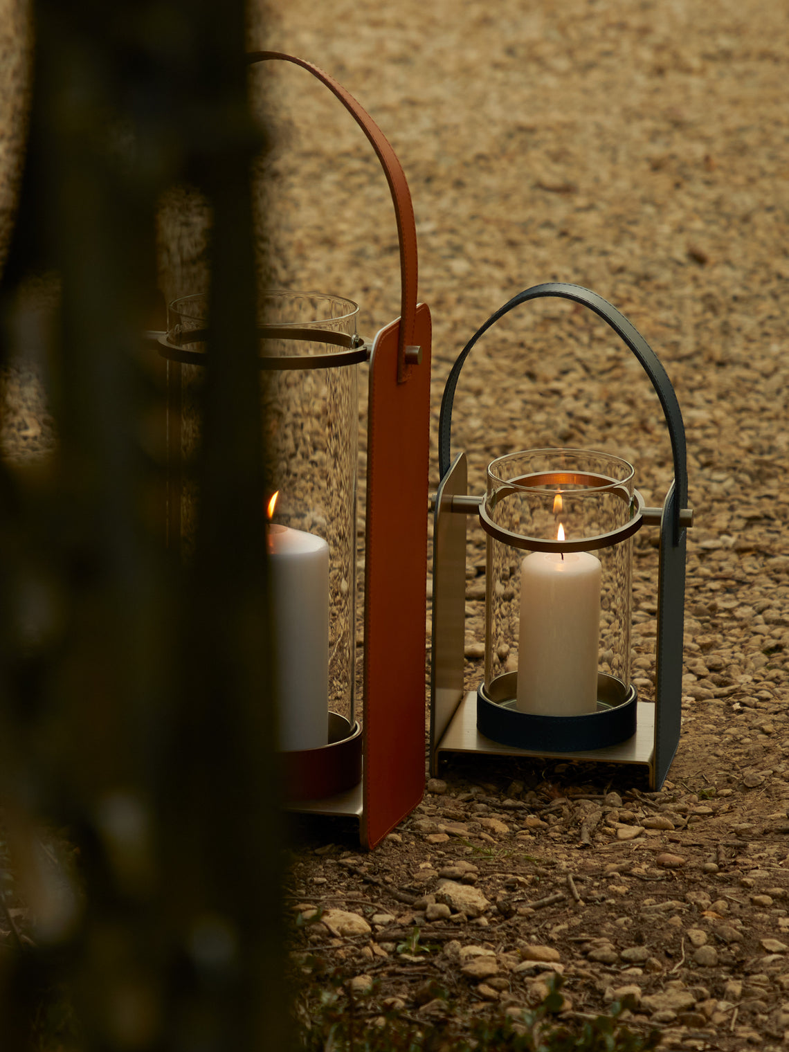 Rabitti 1969 - Lumen Glass and Leather Small Lantern -  - ABASK