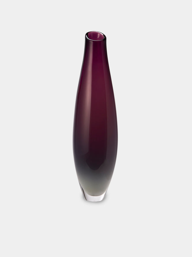 Michele Oberdieck - Cigarillo Hand-Blown Glass Vase (17.5in/44cm) - Purple - ABASK - 