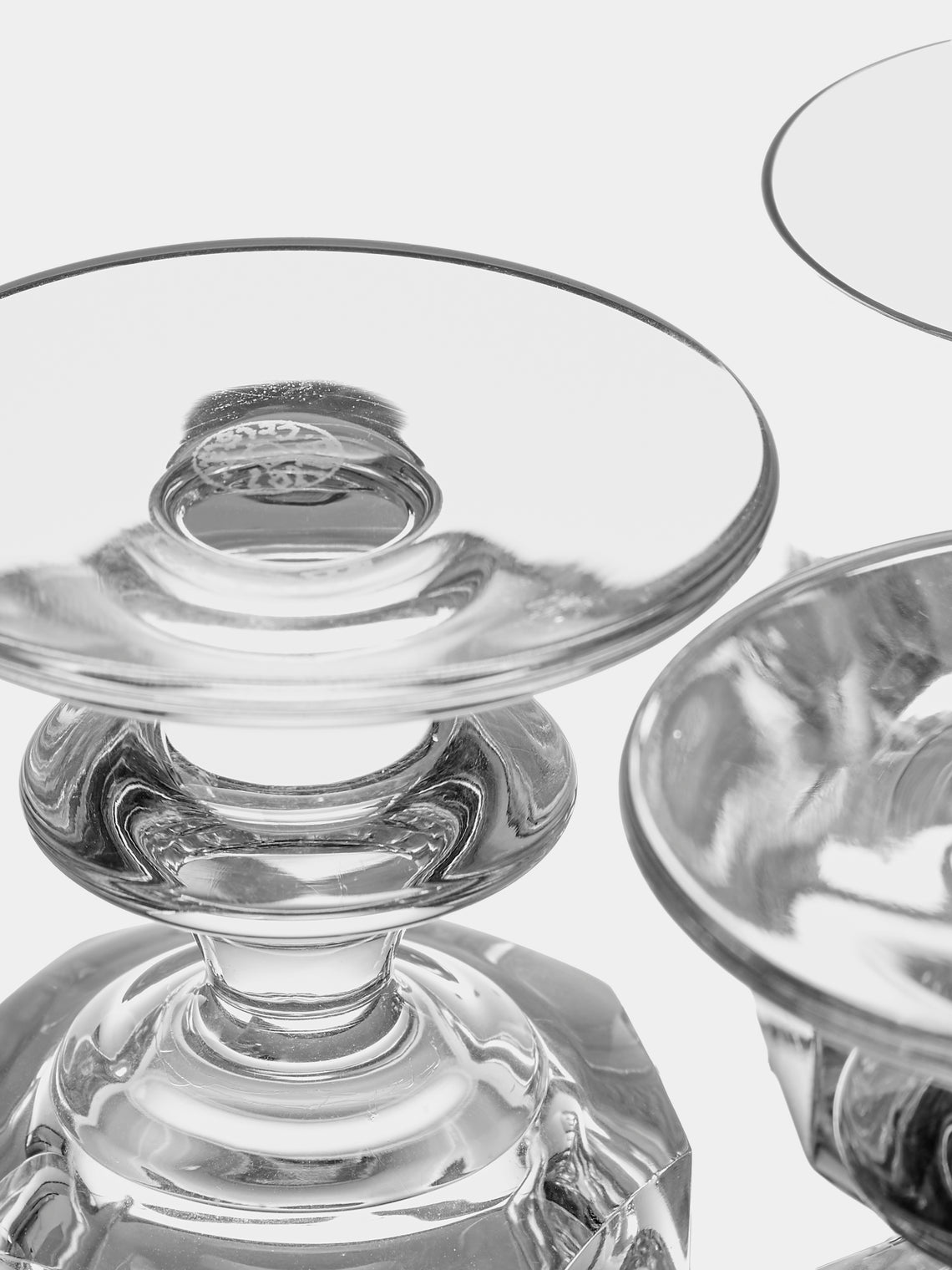 Antique and Vintage - Mid-Century Bayel Crystal Wine Glasses (Set of 6) - Clear - ABASK