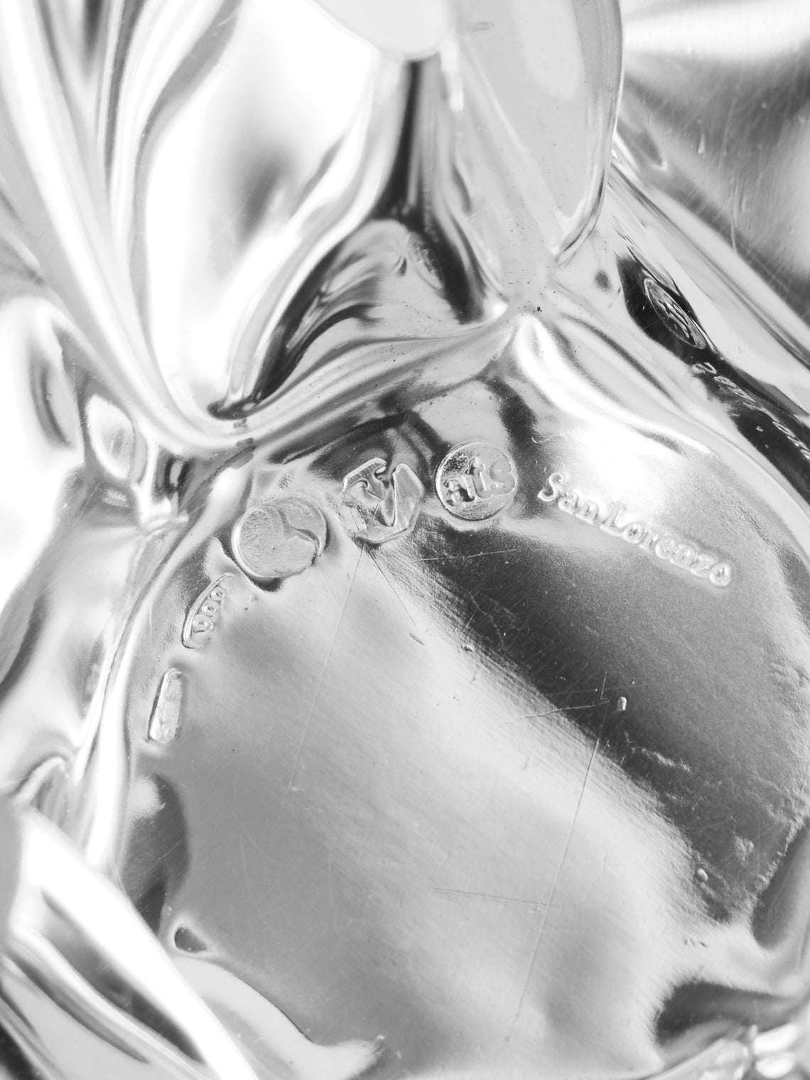 San Lorenzo - 1993 Afra and Tobia Scarpa Cartoccio Pure Silver Bowl (2.5in/6cm) - Silver - ABASK
