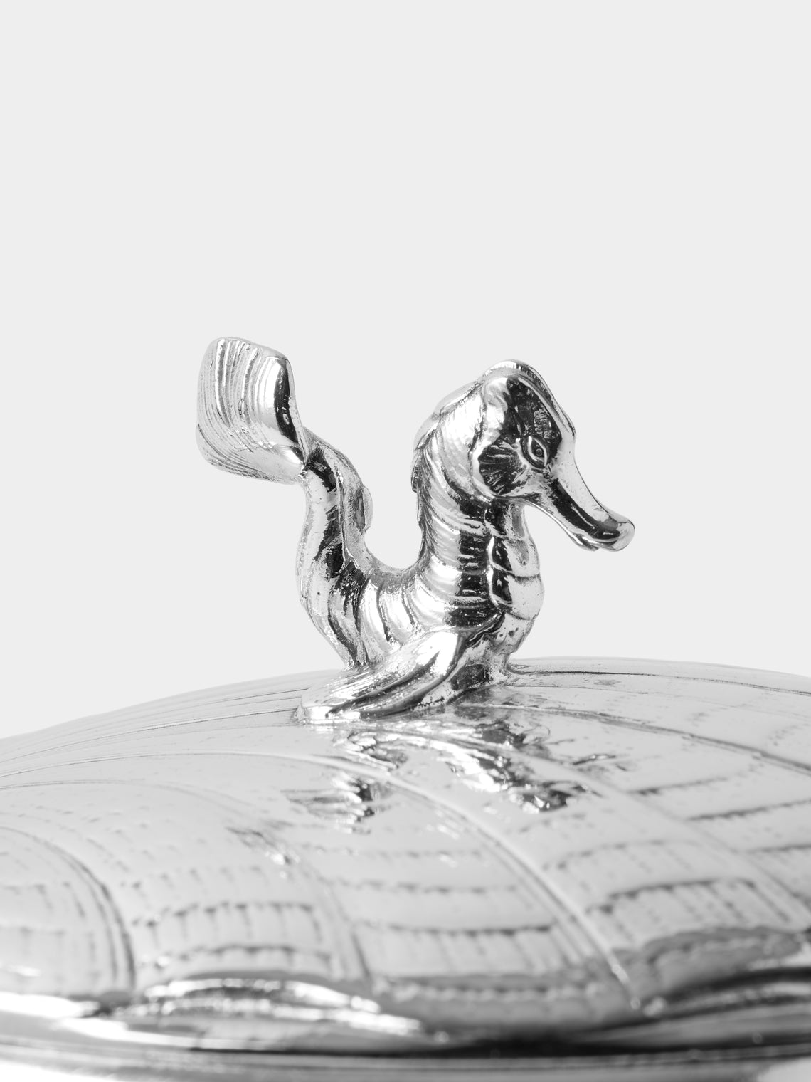 Antique and Vintage - Mid-Century Krupp Silver-Plated Sturgeon Lidded Dish - Silver - ABASK