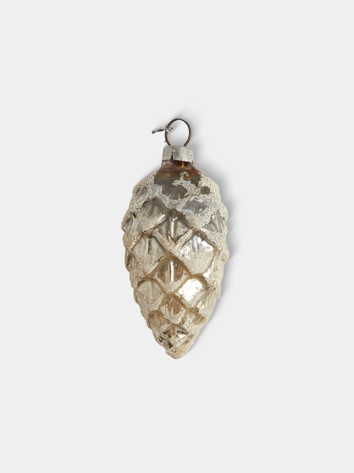 Antique and Vintage - Early-20th-Century Pinecones Glass Baubles (Set of 12) - Silver - ABASK