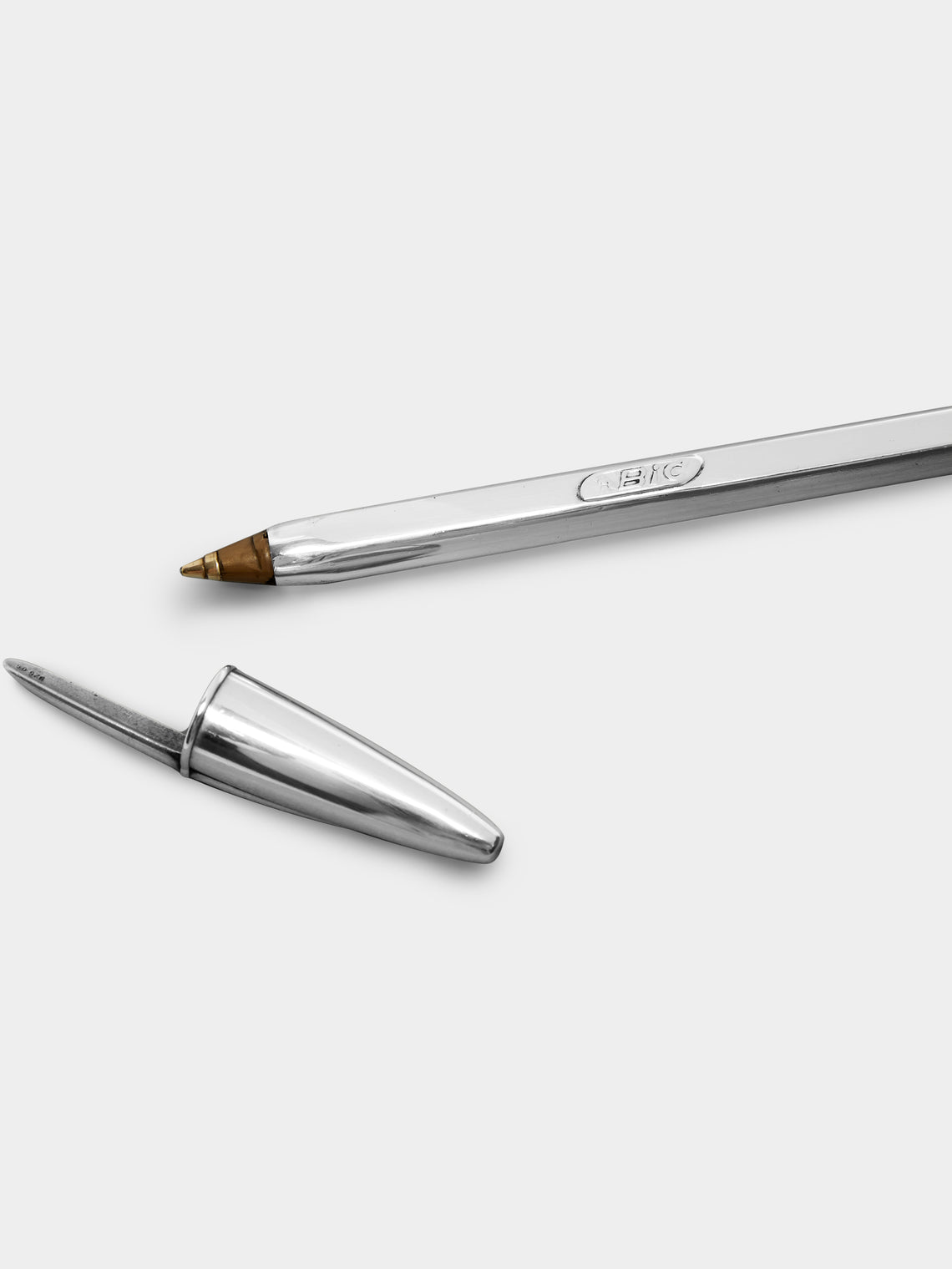 Antique and Vintage - Bic 50th Anniversary Silver Ballpoint Pen -  - ABASK