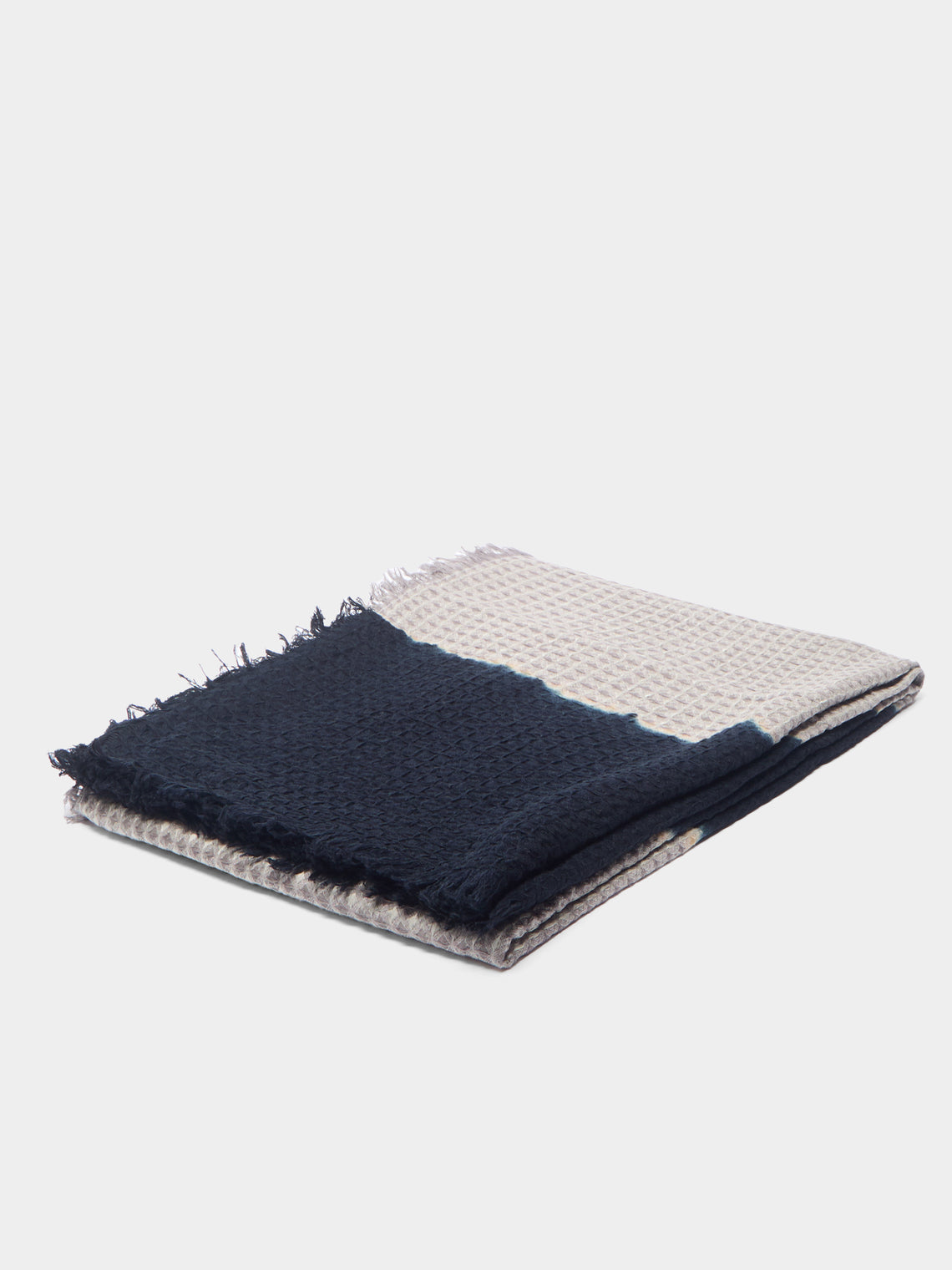 Suzusan - Shibori Waffle Linen Throw -  - ABASK