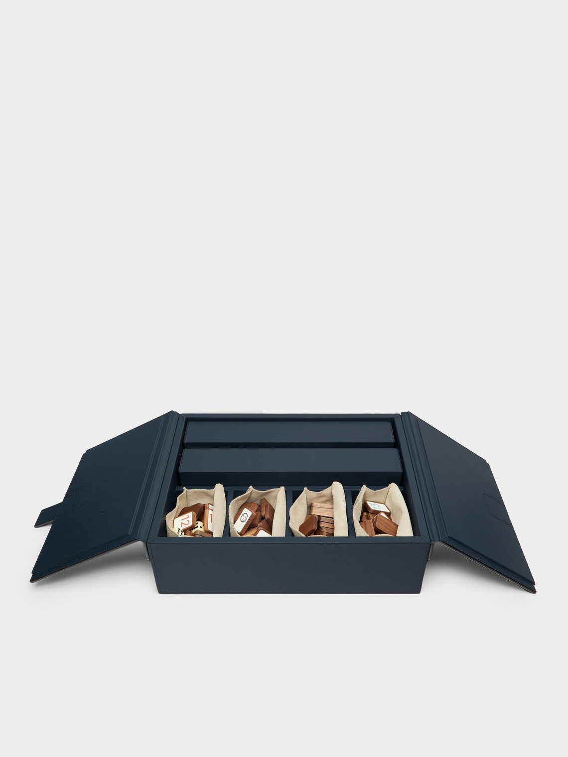 Giobagnara - Leather Rummikub Set - Navy - ABASK
