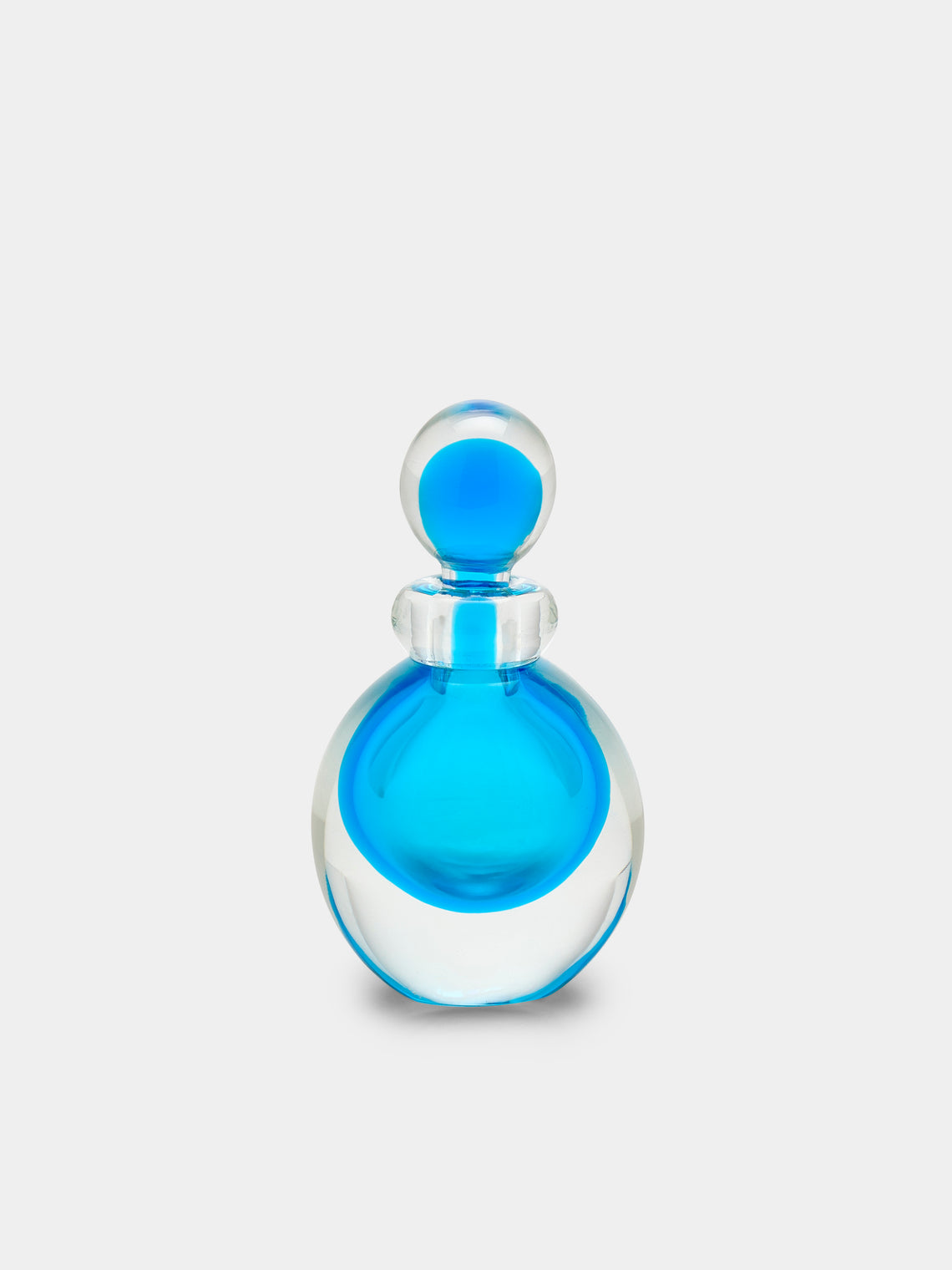 Antique and Vintage - 1950s Flavio Poli Murano Glass Perfume Bottle - Blue - ABASK - 