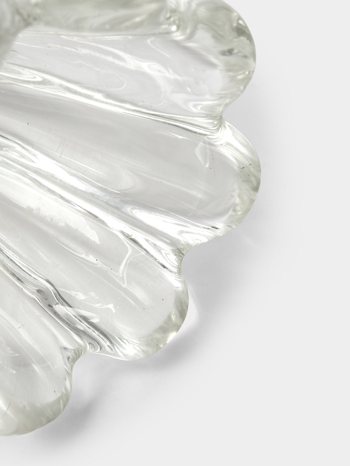 Antique and Vintage - 1942 Flavio Poli for Seguso Vetri d'Arte Murano Glass Vase (6in/15cm) - Clear - ABASK