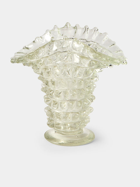 Antique and Vintage - 1970 Ercole Barovier Vase - Clear - ABASK - 