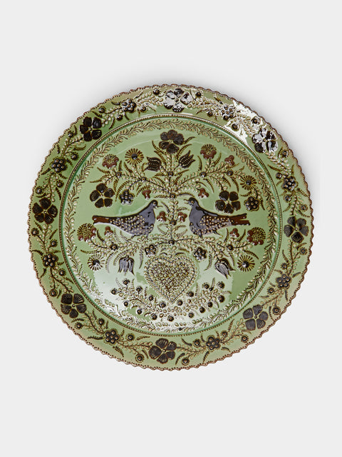 Poterie d’Évires - Birds Hand-Painted Ceramic Serving Plate -  - ABASK - 