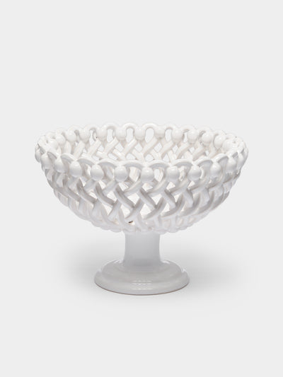 Maison Pichon Uzès - Hand-Glazed Ceramic Braided Raised Bowl -  - ABASK - 