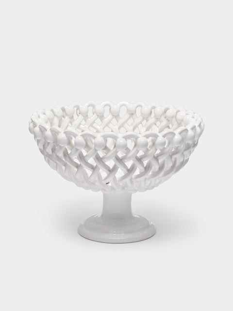 Maison Pichon Uzès - Hand-Glazed Ceramic Braided Raised Bowl -  - ABASK - 