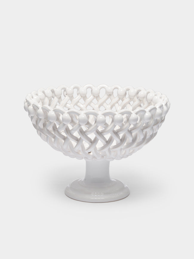 Maison Pichon Uzès - Hand-Glazed Ceramic Braided Raised Bowl -  - ABASK - 