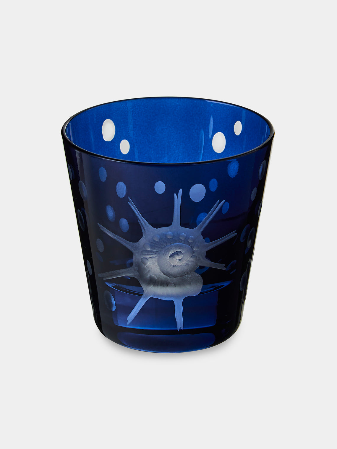 Artel - Sea Life Hand-Engraved Crystal Shot Glasses (Set of 6) - Blue - ABASK