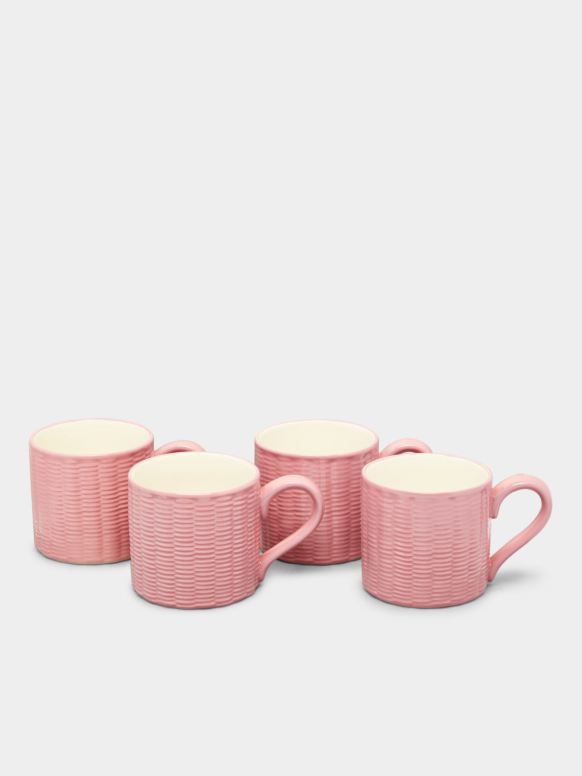 Este Ceramiche - Wicker Hand-Painted Ceramic Mugs (Set of 4) -  - ABASK