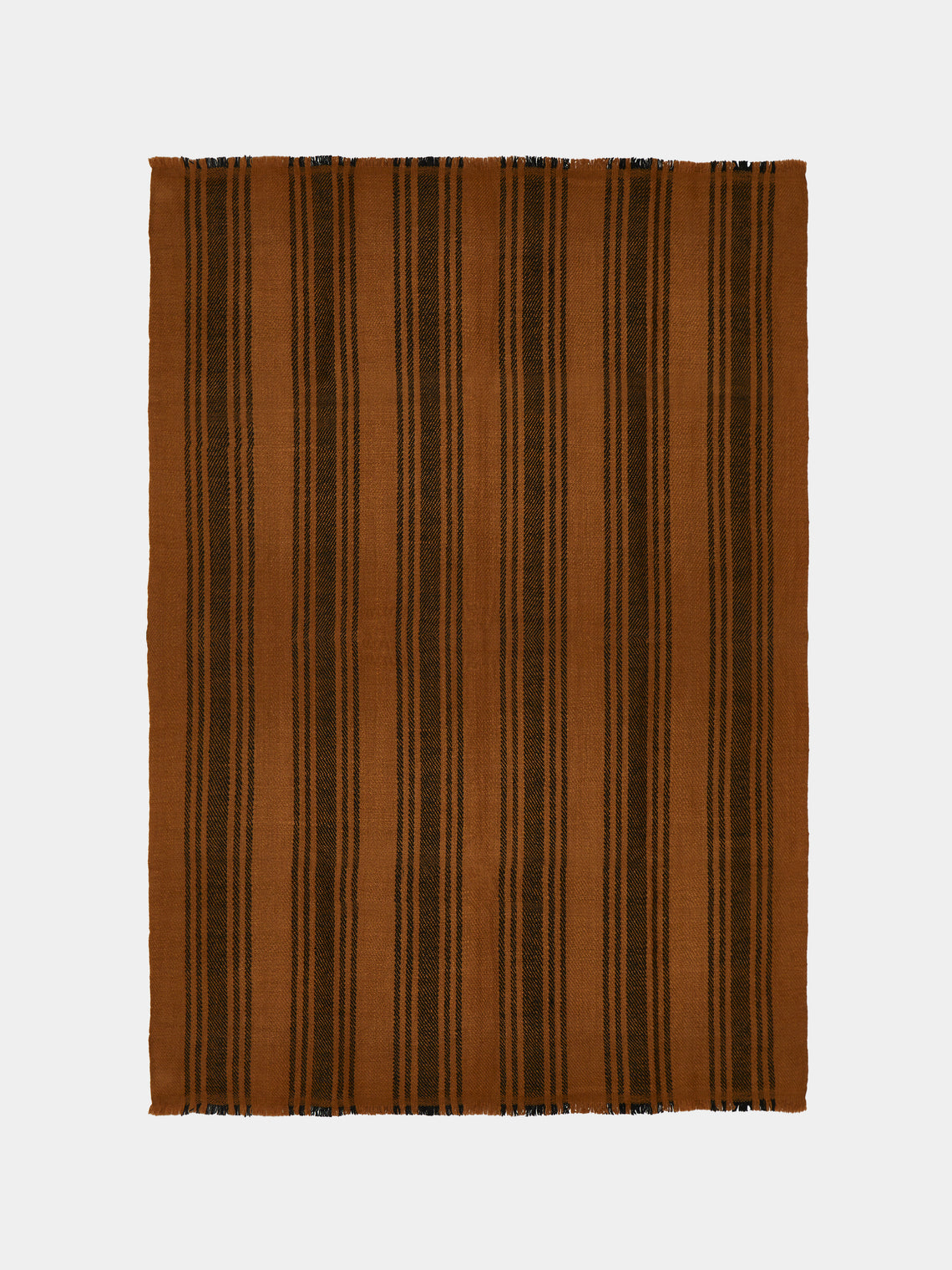 Me & K - Classic Stripes Cashmere Throw (67in/1.7m) - Orange - ABASK - 