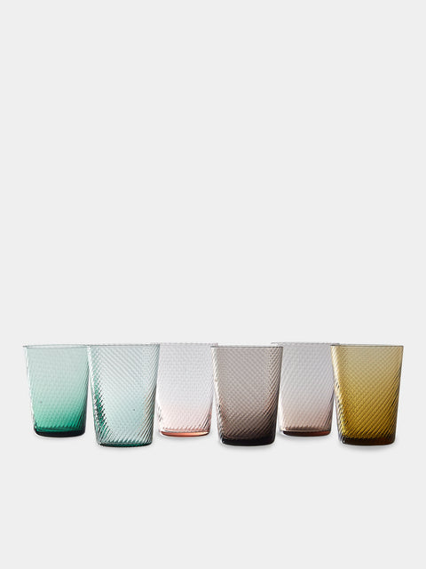 Mun Deluxe Brand Venezia - Torsé Hand-Blown Glass Highballs (Set of 6) - Multiple - ABASK -  - 