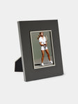 Pinetti - Leather and Silver-Plated Photo Frame (5x7") - Dark Gray - ABASK - 
