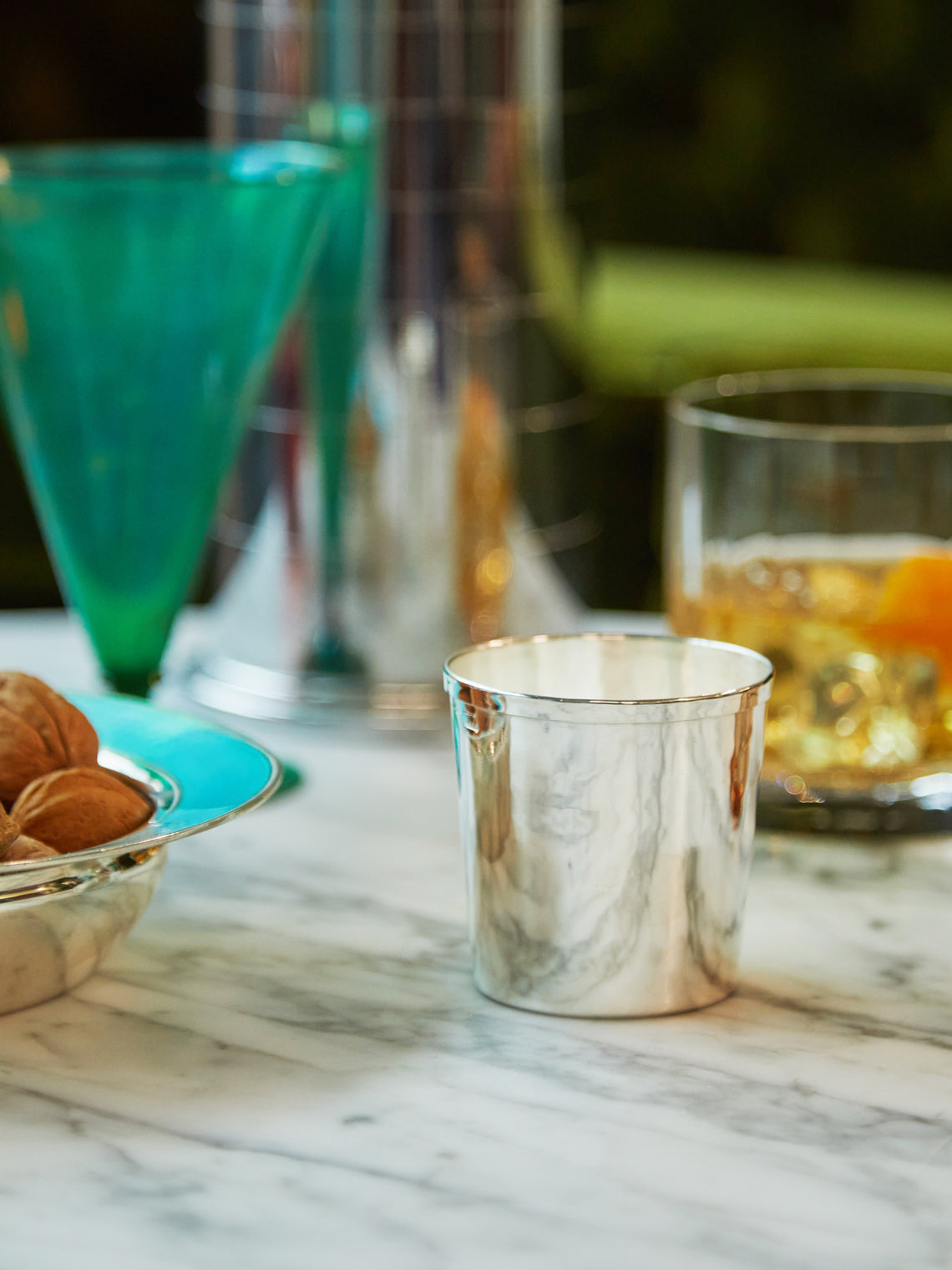 Brandimarte - Hammered Sterling Silver Liqueur Glass -  - ABASK