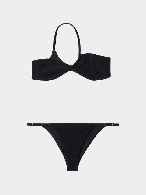 Sara Cristina - Narcissus One-Shoulder Bikini - Black - ABASK - 