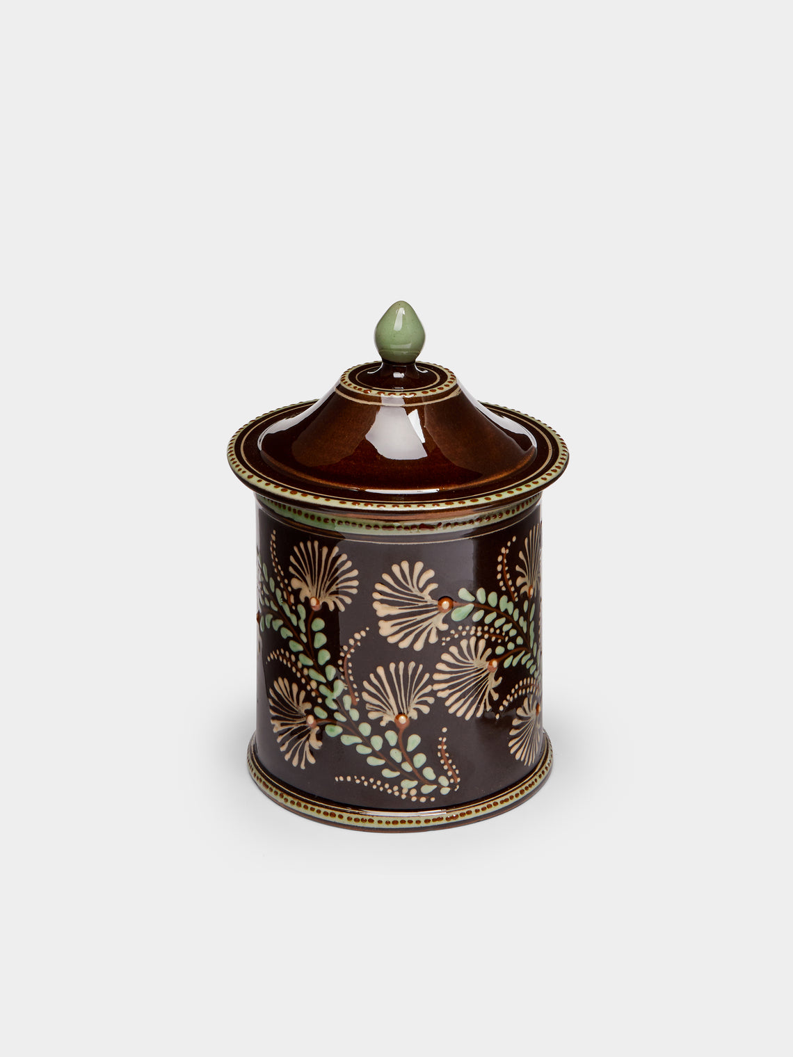 Poterie d’Évires - Flowers Hand-Painted Ceramic Small Jar -  - ABASK - 
