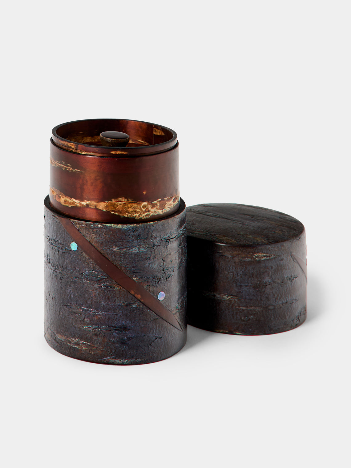 Denshiro - Morning Glory Cherry Bark Tea Canister - Purple - ABASK