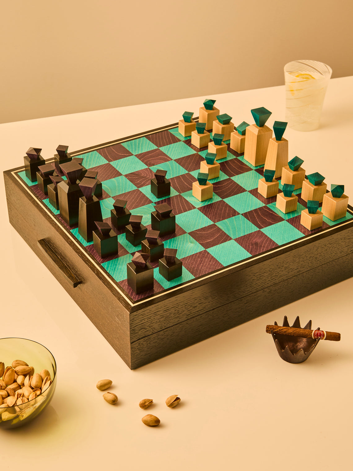 Kevin Stamper - Marquetry Wood Chess and Backgammon Compendium - Multiple - ABASK
