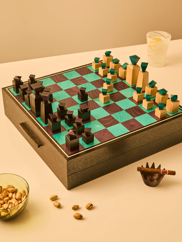 Kevin Stamper - Marquetry Wood Chess and Backgammon Compendium - Multiple - ABASK