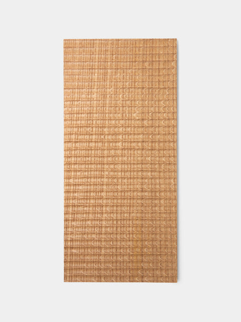 Mori Kougei - Tsuki-Jiri Oak Sushi Plate (12.5in/32cm) - Brown - ABASK - 