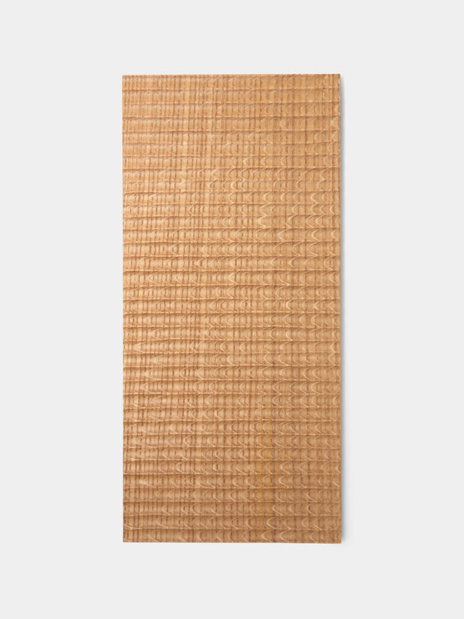 Mori Kougei - Tsuki-Jiri Oak Sushi Plate (12.5in/32cm) - Brown - ABASK - 
