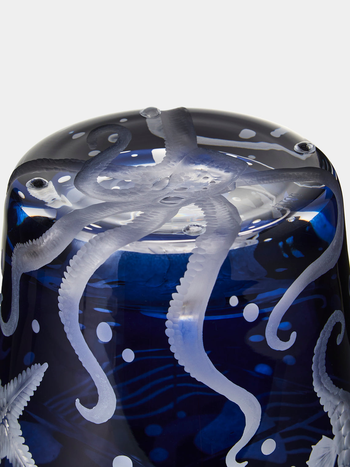 Artel - Frutti di Mare II Hand-Engraved Crystal Ice Bucket - Blue - ABASK