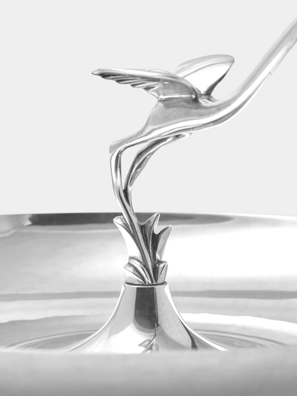 Antique and Vintage - 1930s Milanese Solid Silver Flamingo Serving Dish - Silver - ABASK