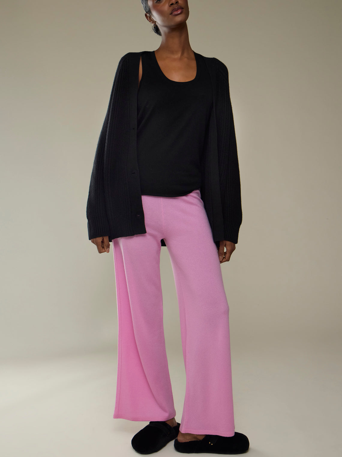 Arch4 - Dorchester Baby Goat Cashmere Pyjama Set | Size: S - Pink - ABASK