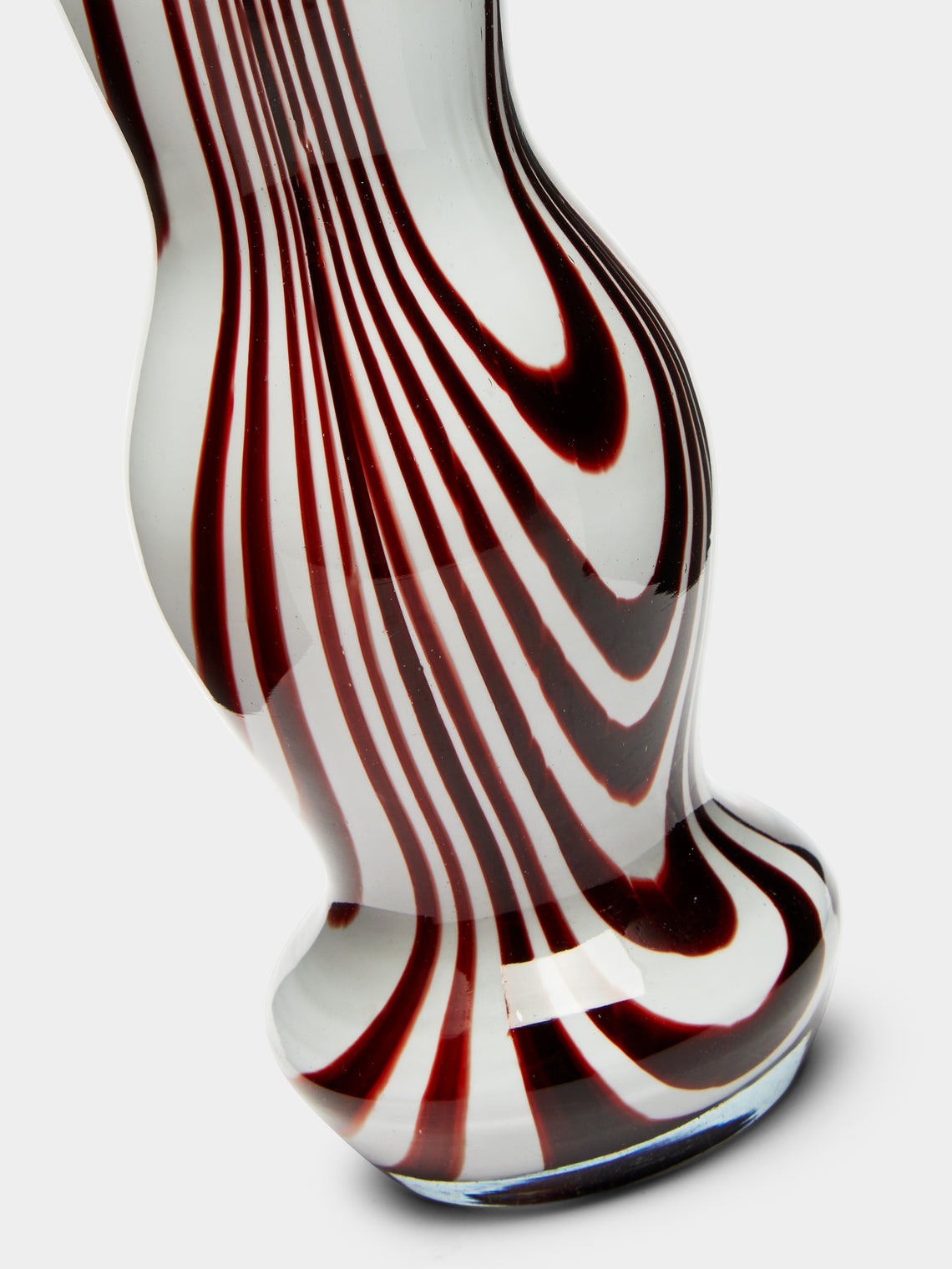 Antique and Vintage - Mid-Century Marbled Rippled Glass Vase -  - ABASK