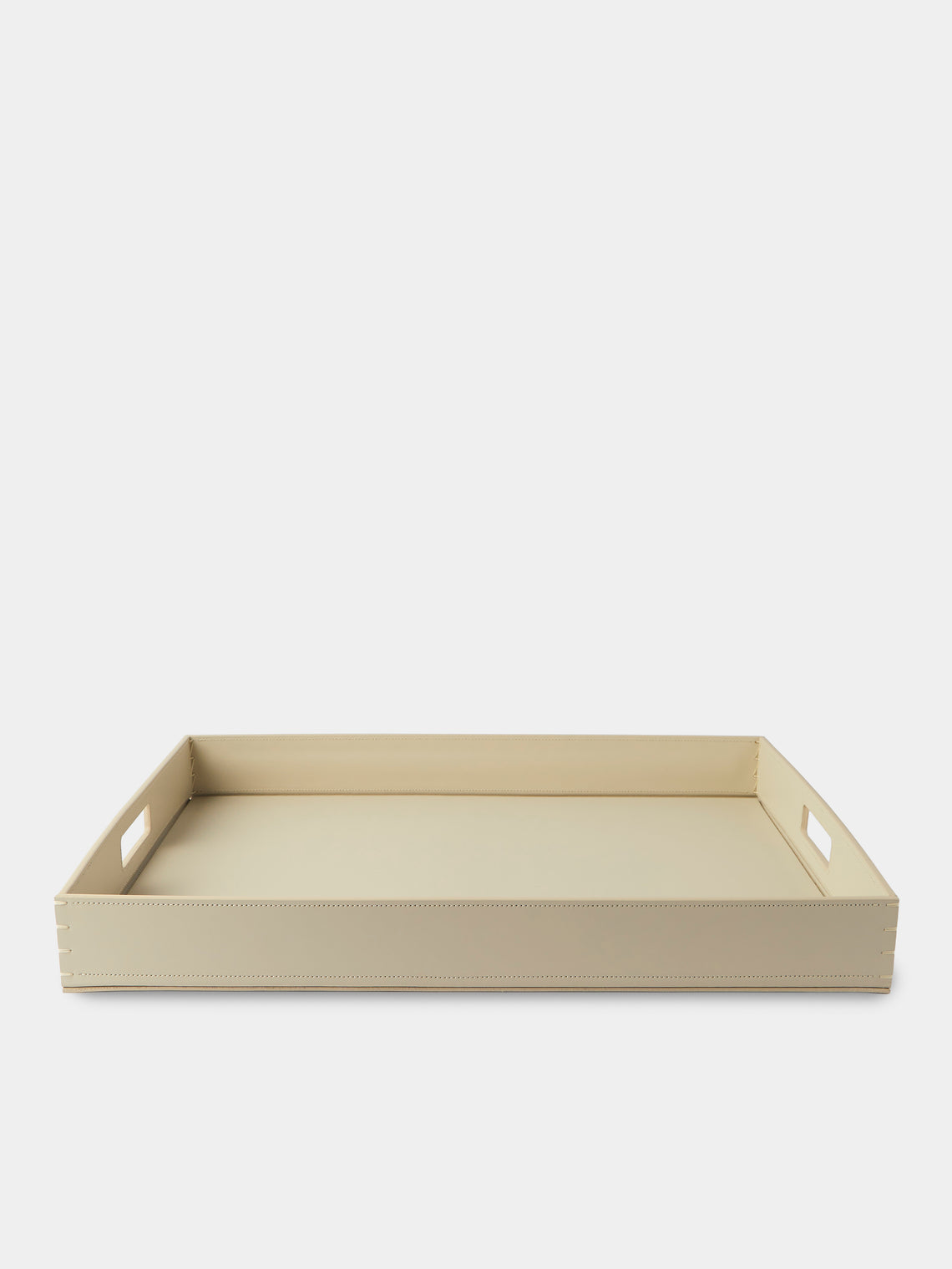 Riviere - Barcelona Leather Tray (24.5in/62cm) - Ivory - ABASK