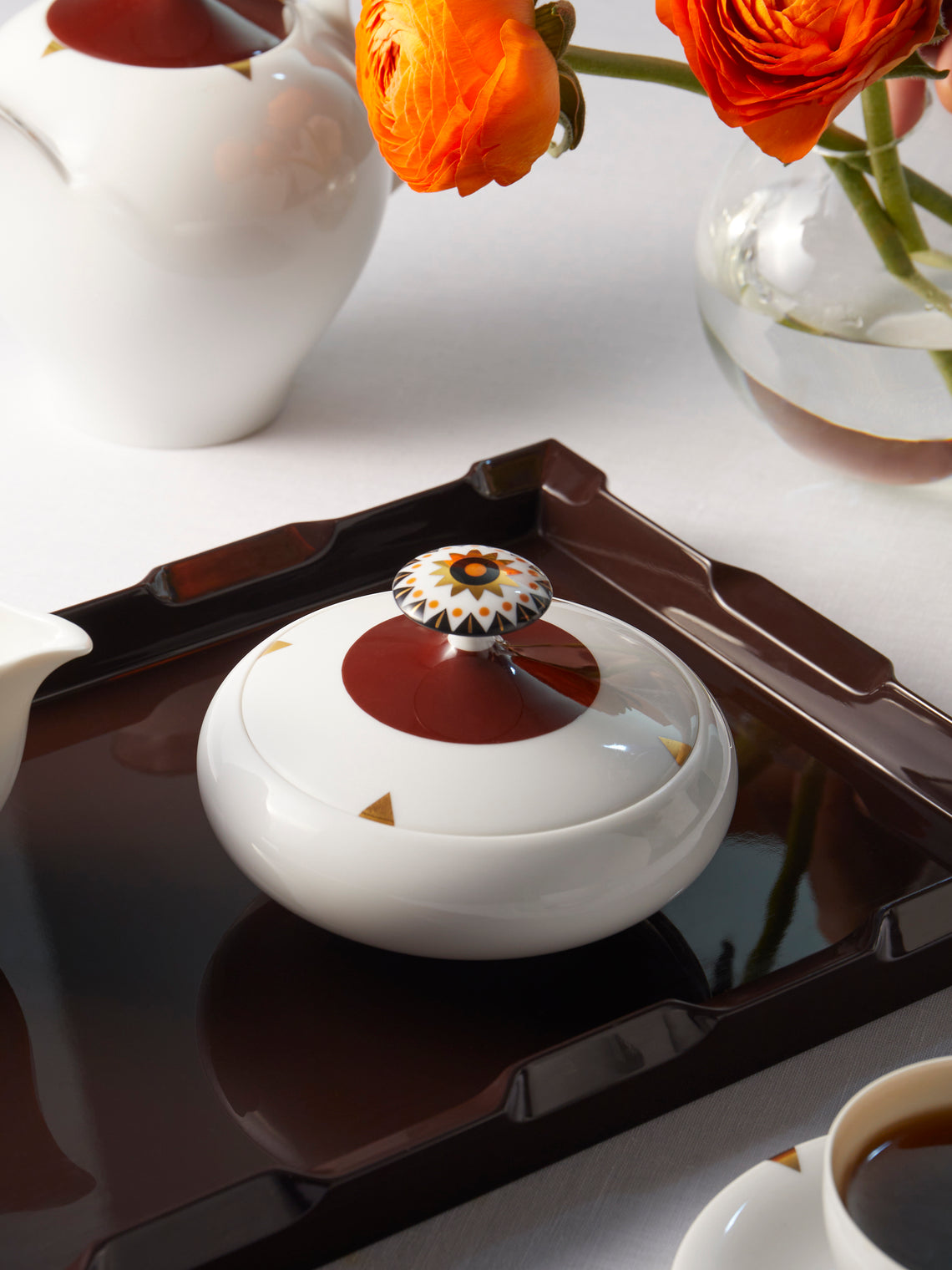 Augarten - Ena Rottenberg Hand-Painted Porcelain Sugar Bowl -  - ABASK