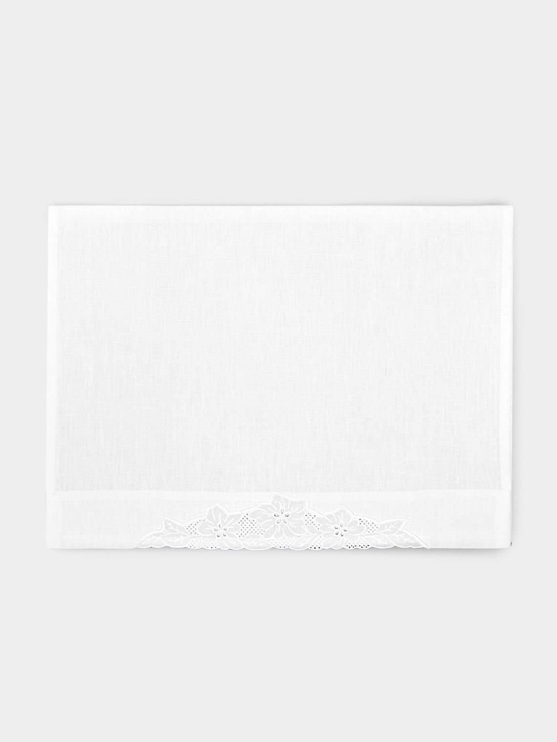 Los Encajeros - Flores Lace-Appliqué Cotton Guest Towels (Set of 4) -  - ABASK - 