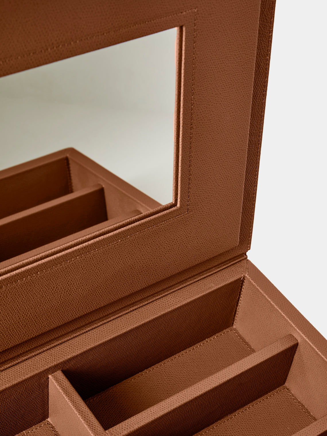 Giobagnara - Monogram Leather Glasses Box - Brown - ABASK