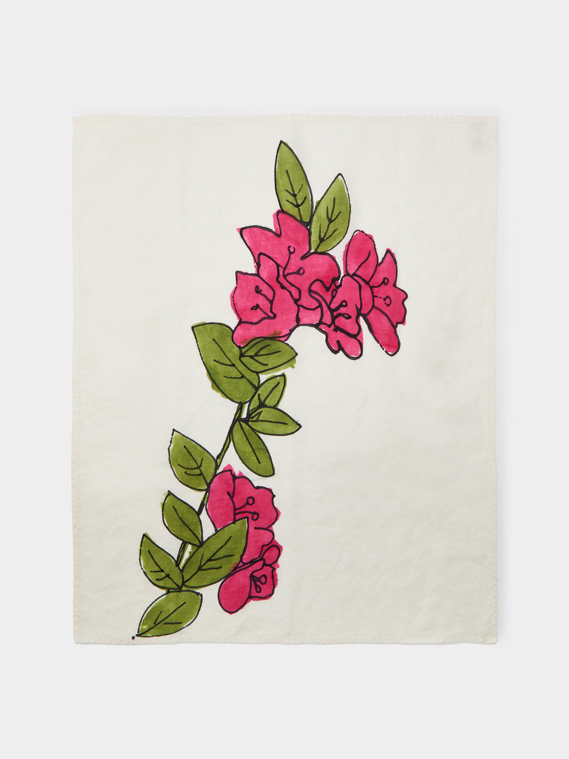 Stamperia Bertozzi - Floral Hand-Painted Linen Tea Towels (Set of 2) -  - ABASK