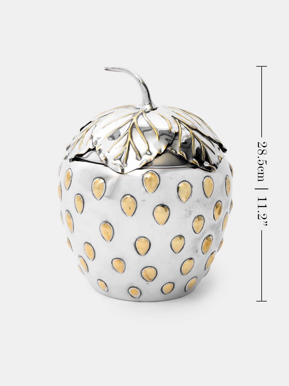 Antique and Vintage - 1970s Silver-Plated Teghini Firenze Strawberry Ice Bucket - Silver - ABASK