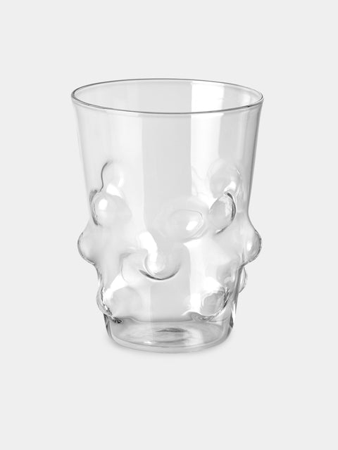 Alya Tannous - Bubble Hand-Blown Tall Water Glasses (Set of 6) - Clear - ABASK - 