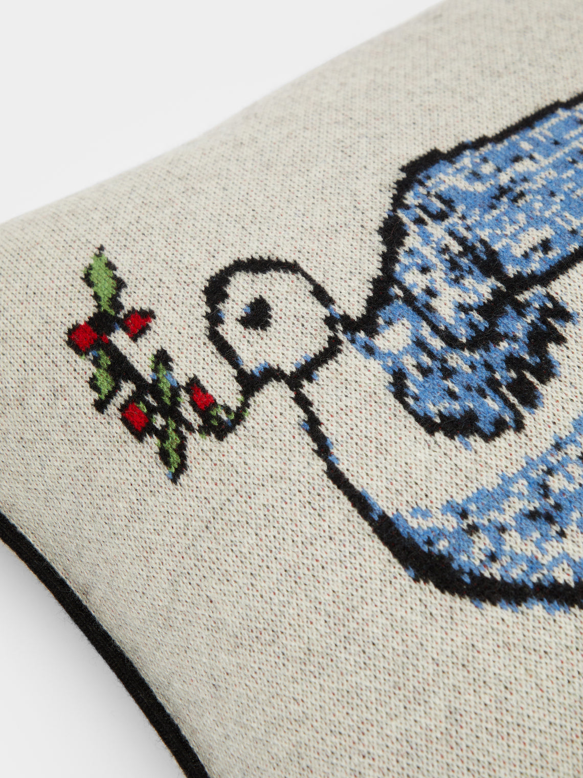 Saved NY - Bird with Berries Cashmere Cushion -  - ABASK