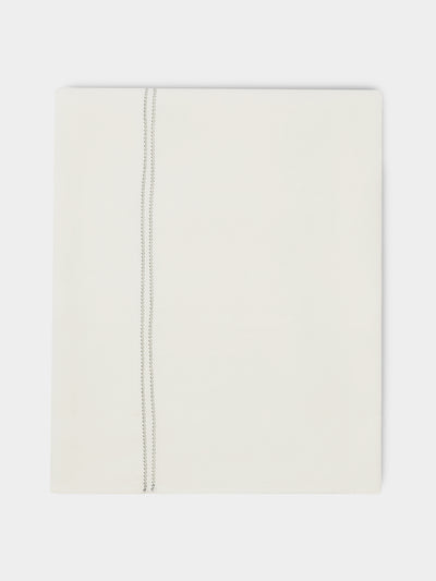 Volga Linen - Hem-Stitch Linen Super King Top Sheet -  - ABASK - 