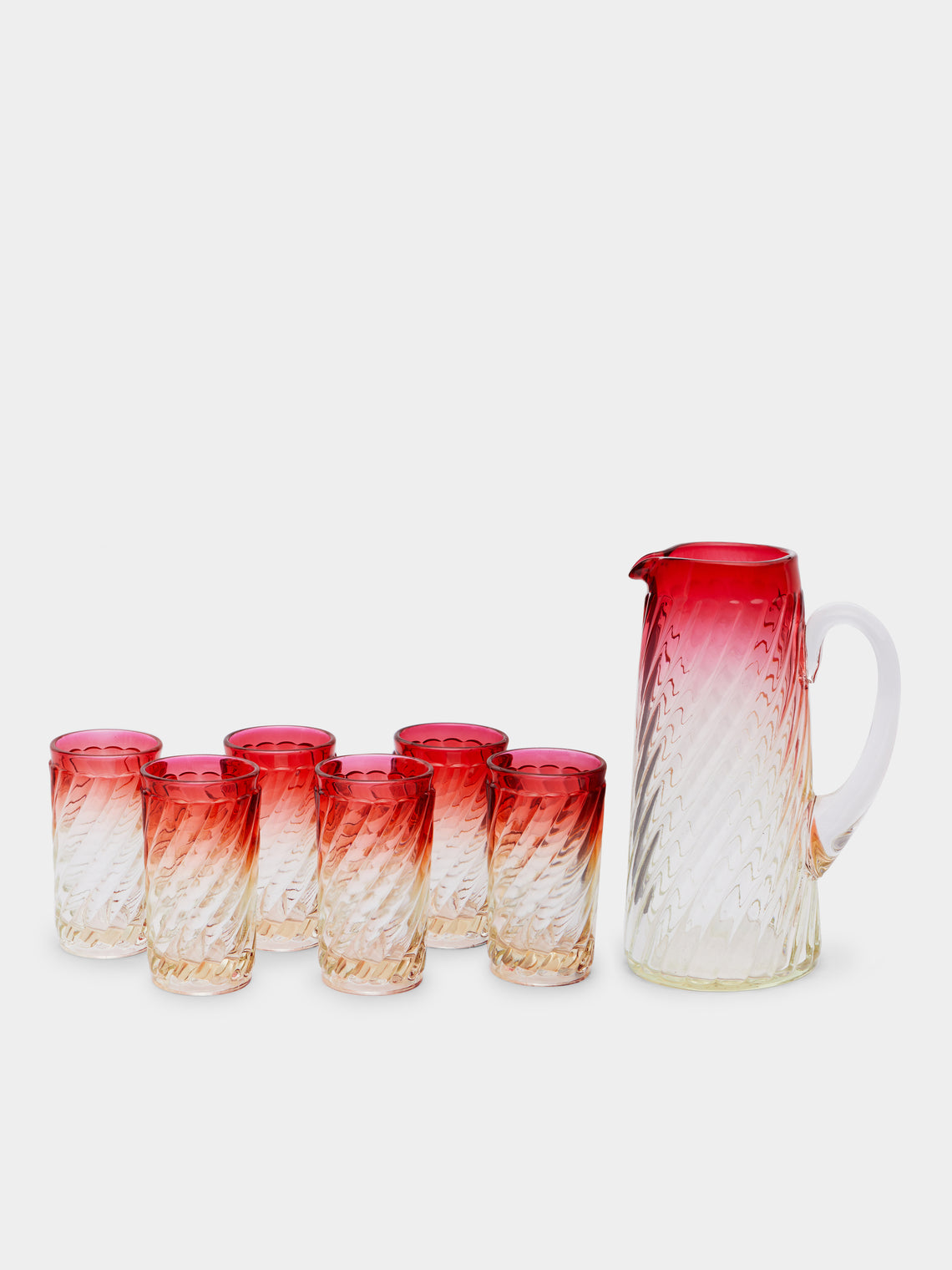 Antique and Vintage - 1920s Ombré Jug & Glasses (Set of 6) -  - ABASK - 