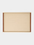 Riviere - Dama Wood and Leather Rectangular Tray -  - ABASK - 