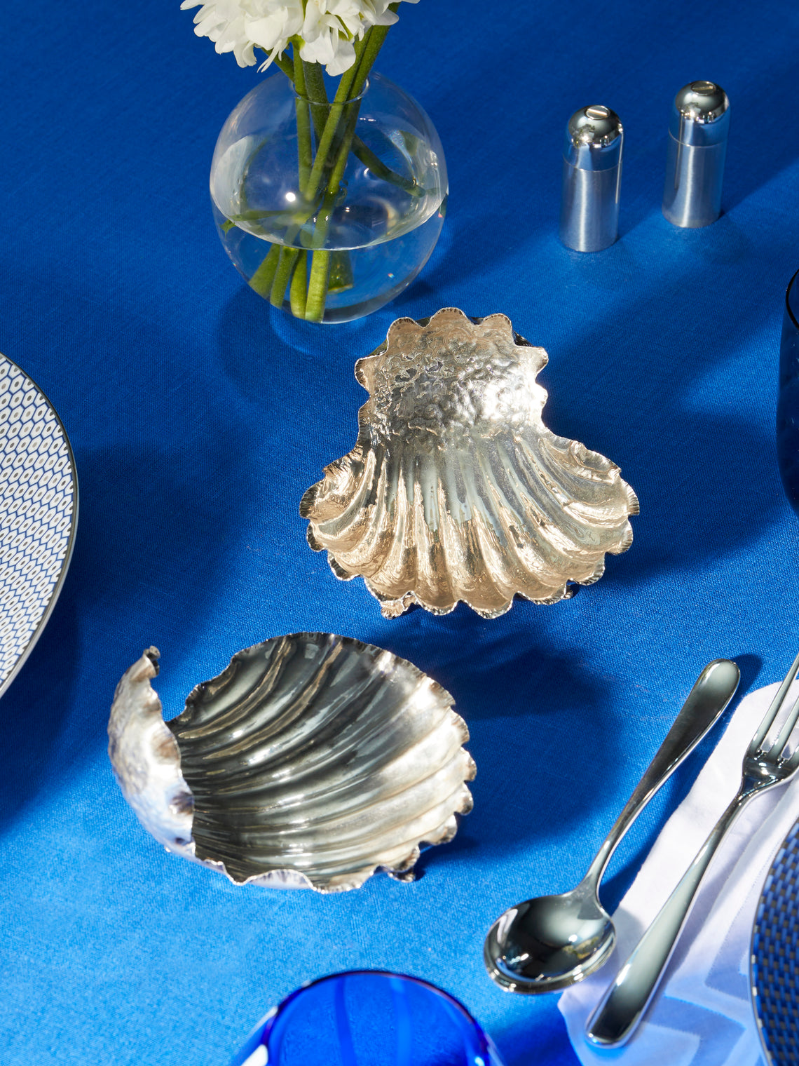 Antique and Vintage - 1940s Solid Silver Shell Dishes (Set of 2) -  - ABASK