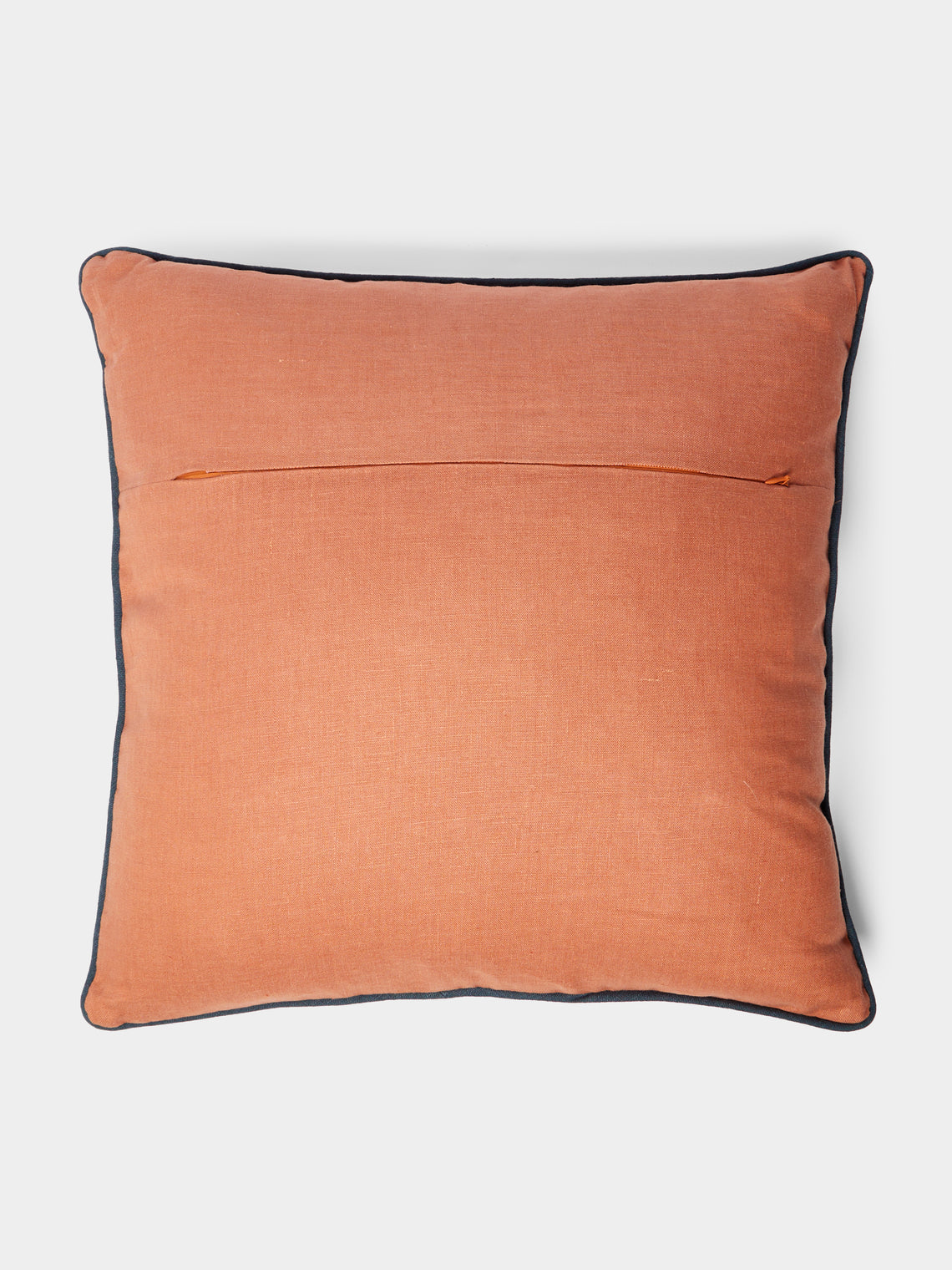 Rosemary Milner - Floral Hand-Embroidered Cotton Cushion -  - ABASK
