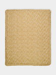 Volga Linen - Quilted Linen Super King-Size Bed Throw (79in/2m) - Yellow - ABASK