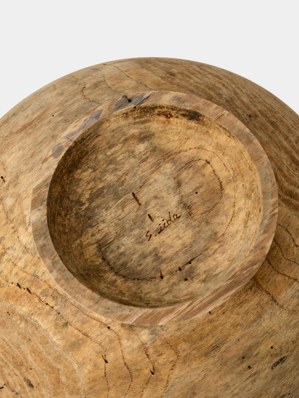 Iida Woodturning - Hand-Turned Oak Earth-Finish Bowl - Brown - ABASK